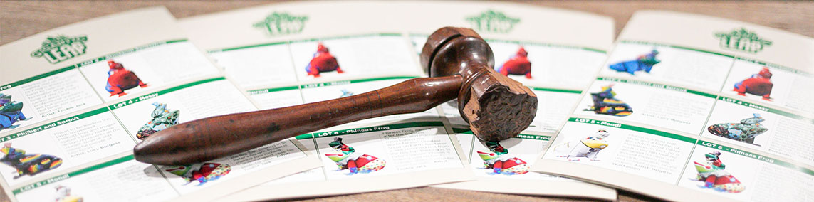 Frog auction and gavel